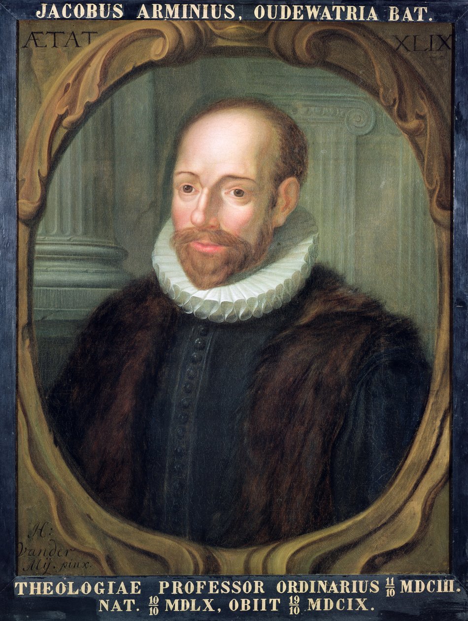 Jacobus Arminius, professor i teologi ved Leiden Universitet (1560-1609) af Unbekannt Unbekannt