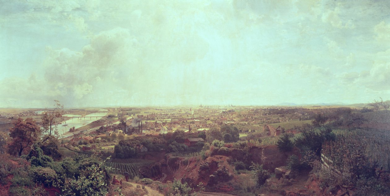 Panoramaudsigt over Wien, ca. 1870 af Unbekannt Unbekannt