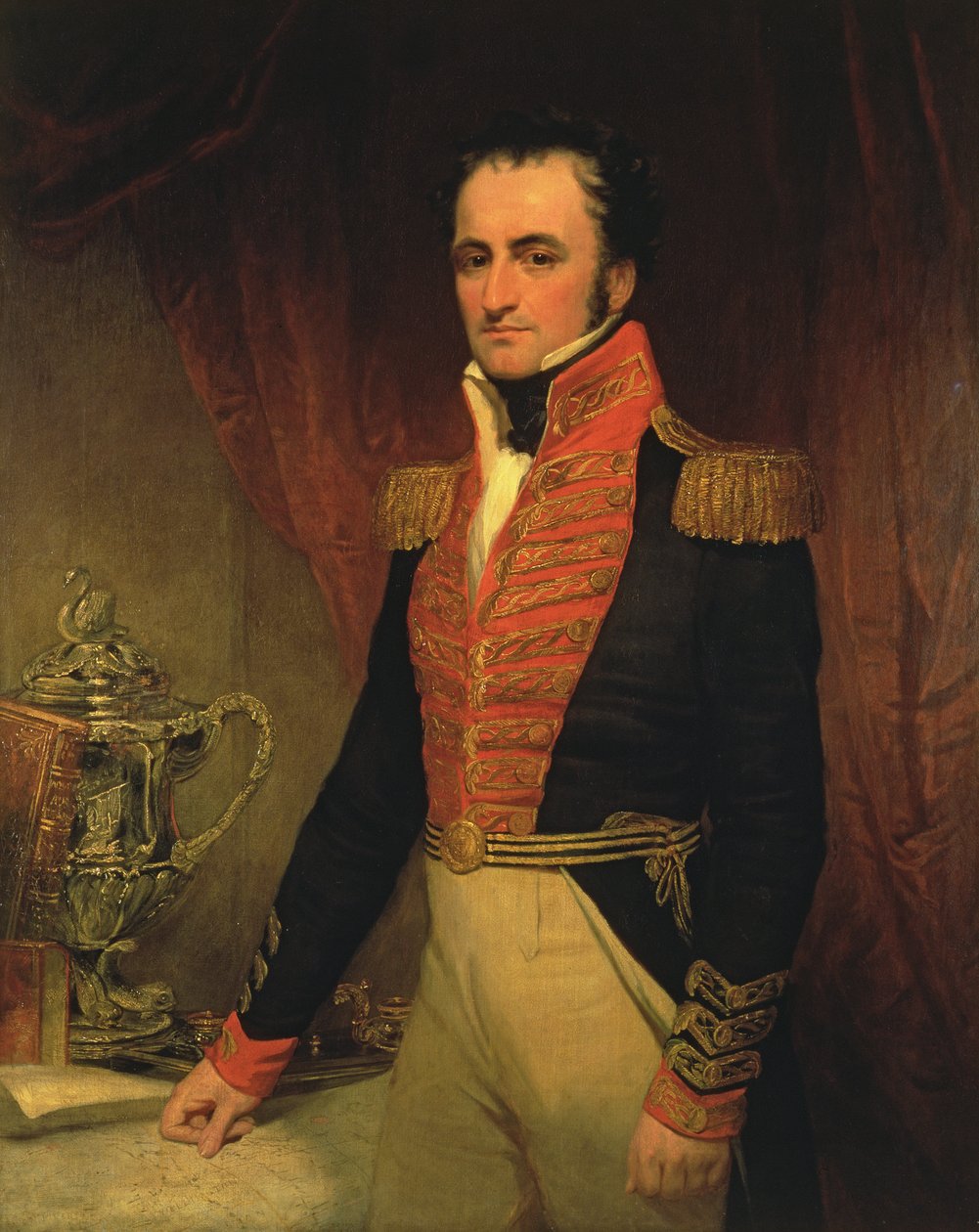 Portræt af admiral Sir James Stirling (1791-1865), første guvernør i Western Australia 1829-39, ca. 1833 af Unbekannt Unbekannt