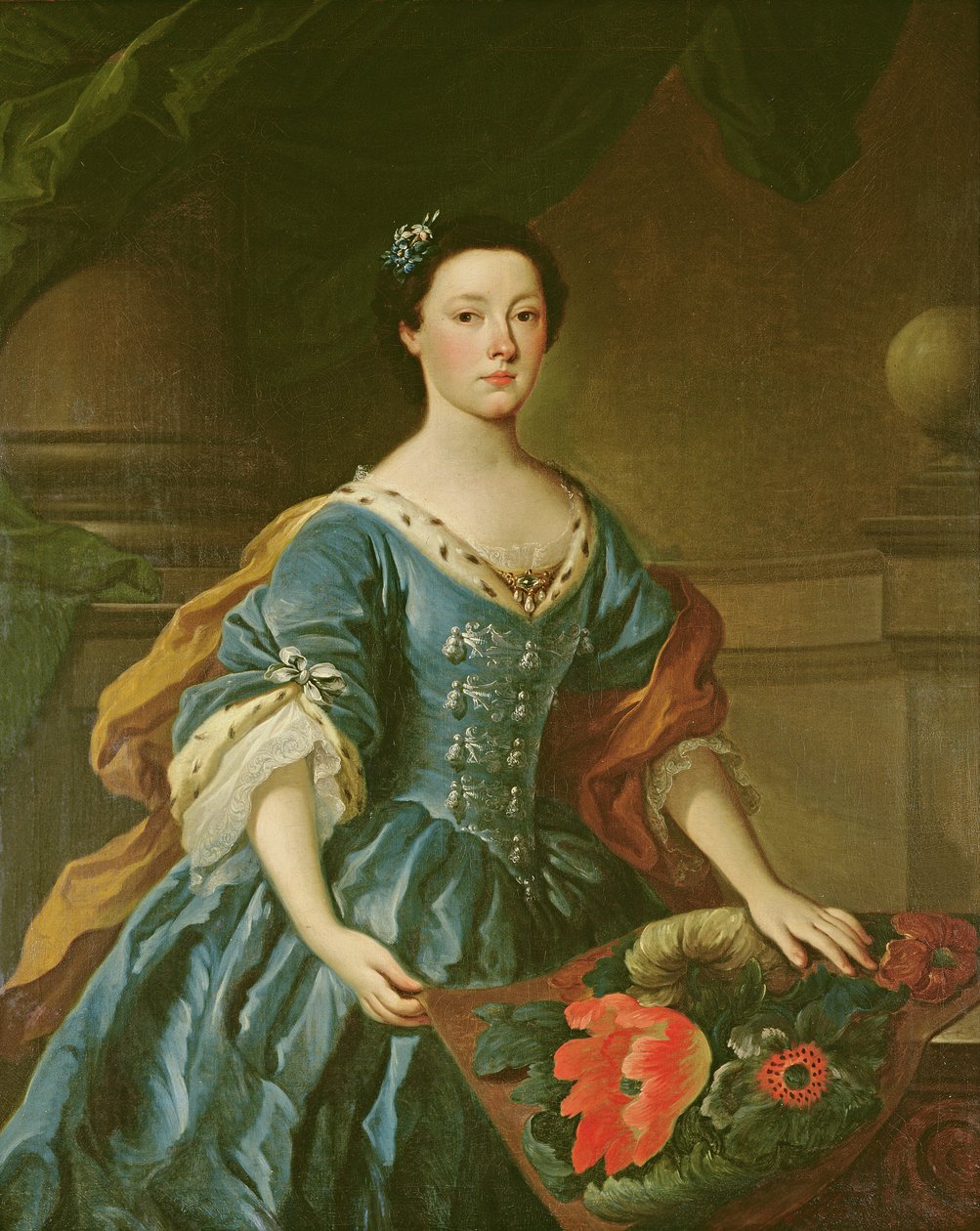 Portræt af Jane Allgood, ca. 1745-50 af Unbekannt Unbekannt