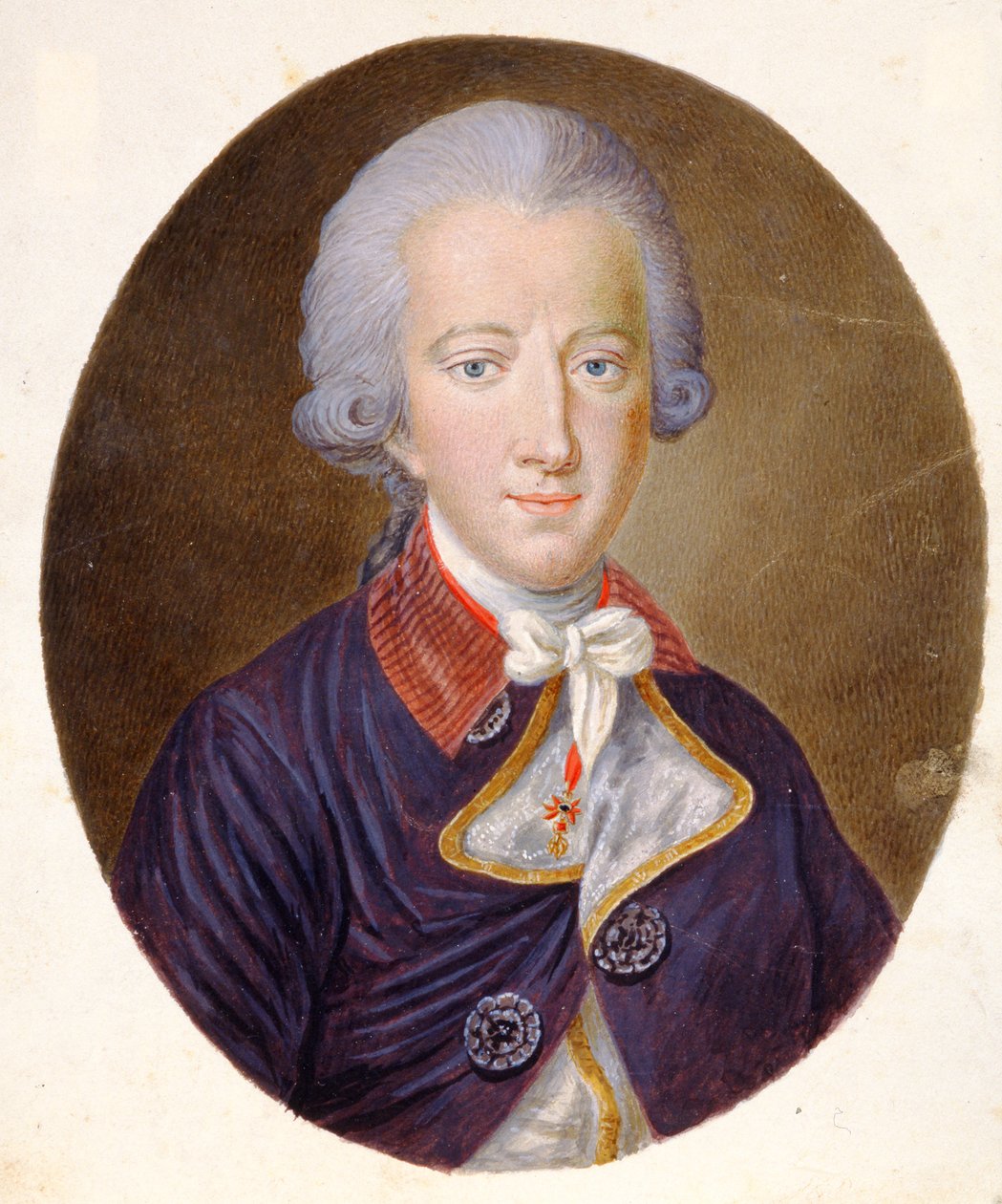 Portræt af Josef II af Tyskland (1741-90), hellig romersk kejser, ca. 1780 (akvarel) af Unbekannt Unbekannt