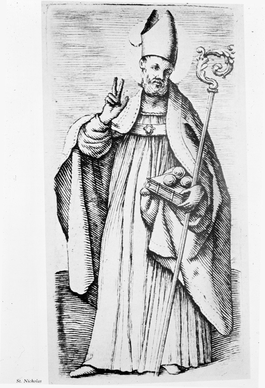 St. Nicholas, biskop af Myra (blækskitse) af Unbekannt Unbekannt
