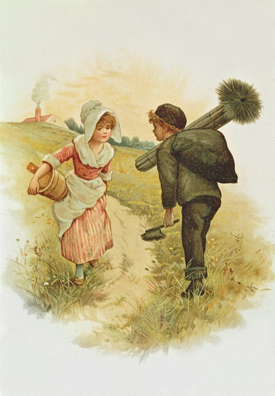 The Sweep and the Milkmaid (bogillustration) af Anonymous
