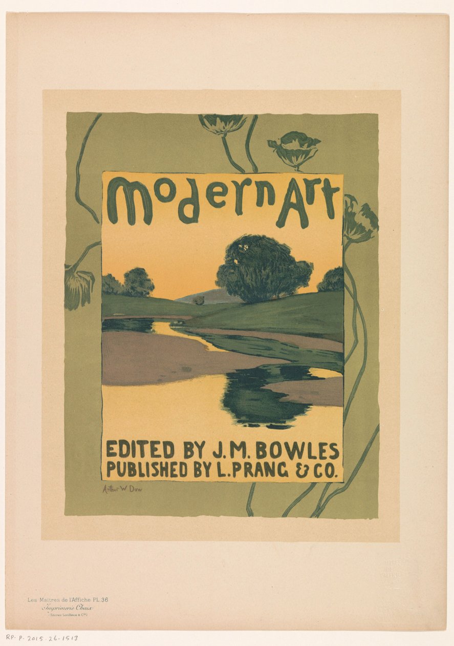 Annonce for Modern Art tijdschrift magazine Les Maîtres de l