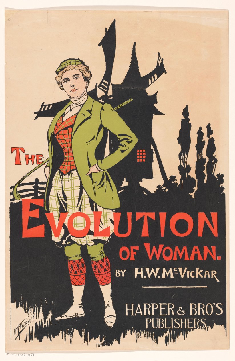 Reklame for The Evolution of Woman af Harry Whitney McVickar, 1896 af Anonymous