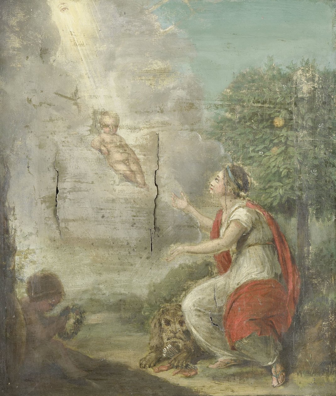 Allegorisk fremstilling af fødslen af William Frederick, prins af Orange-Nassau, senere kong William I af Anonymous