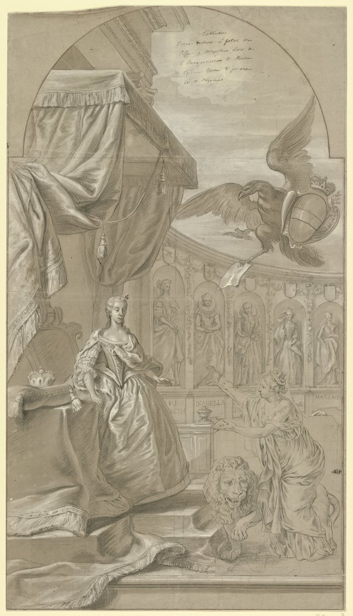 Allegori om overtagelsen af ​​ærkehertuginde Maria Anna af Østrig som regent, 1744 af Anonymous