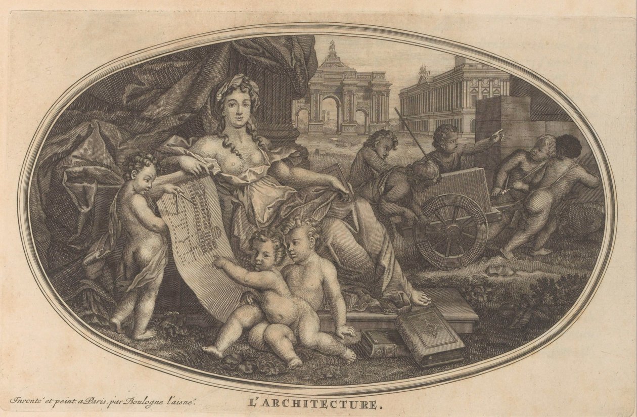 Arkitekt Arkitektur (titel på objekt) Cabinet of Fine Arts, eller Samling af de smukkeste tryk, indgraveret efter de originale malerier (...) (serietitel) af Anonymous