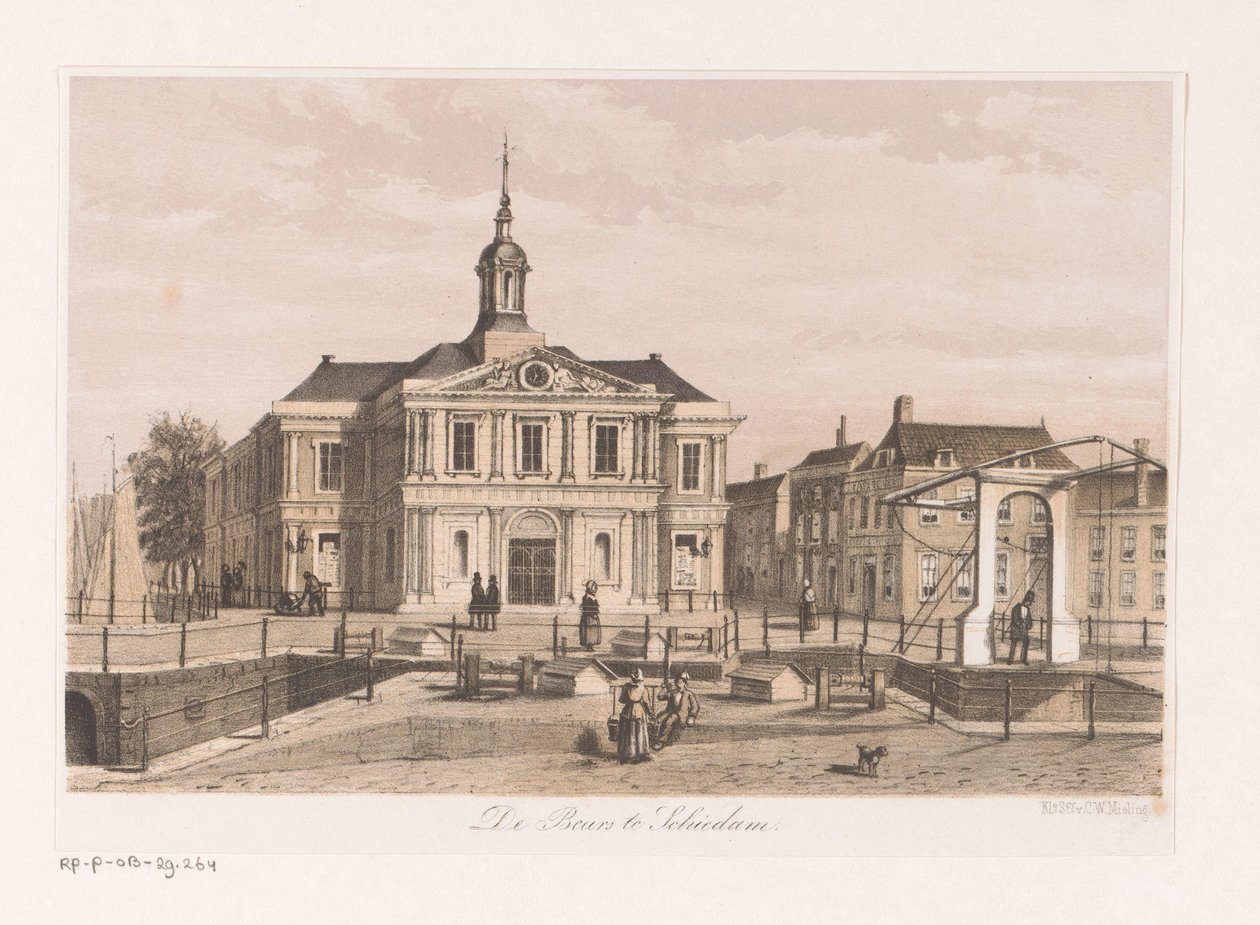 Børsbygning i Schiedam Messen i Schiedam (titel på objekt) af Anonymous