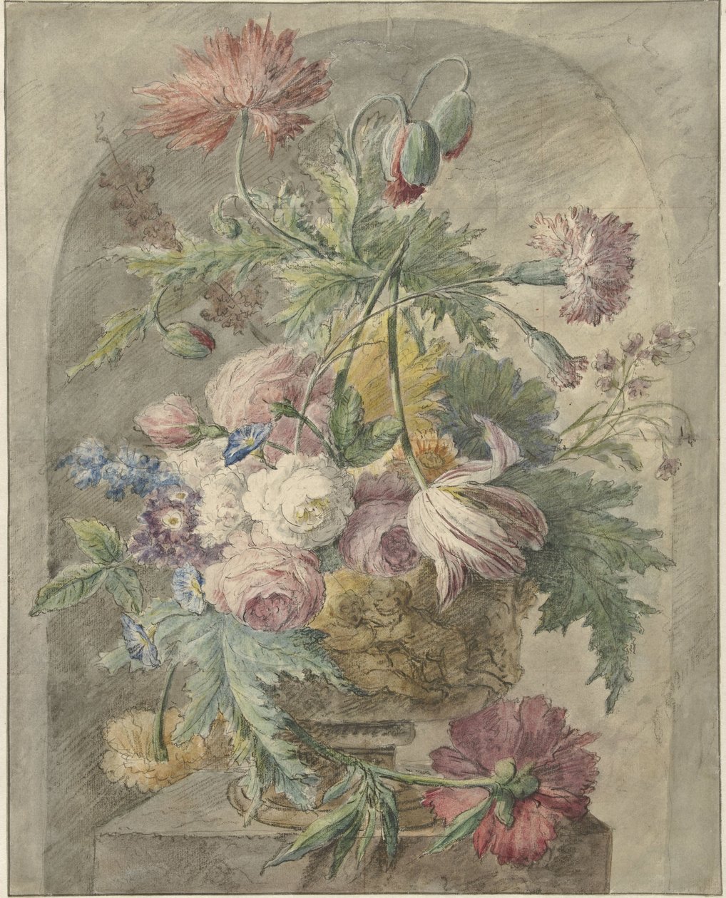 Blomster i en vase af Anonymous