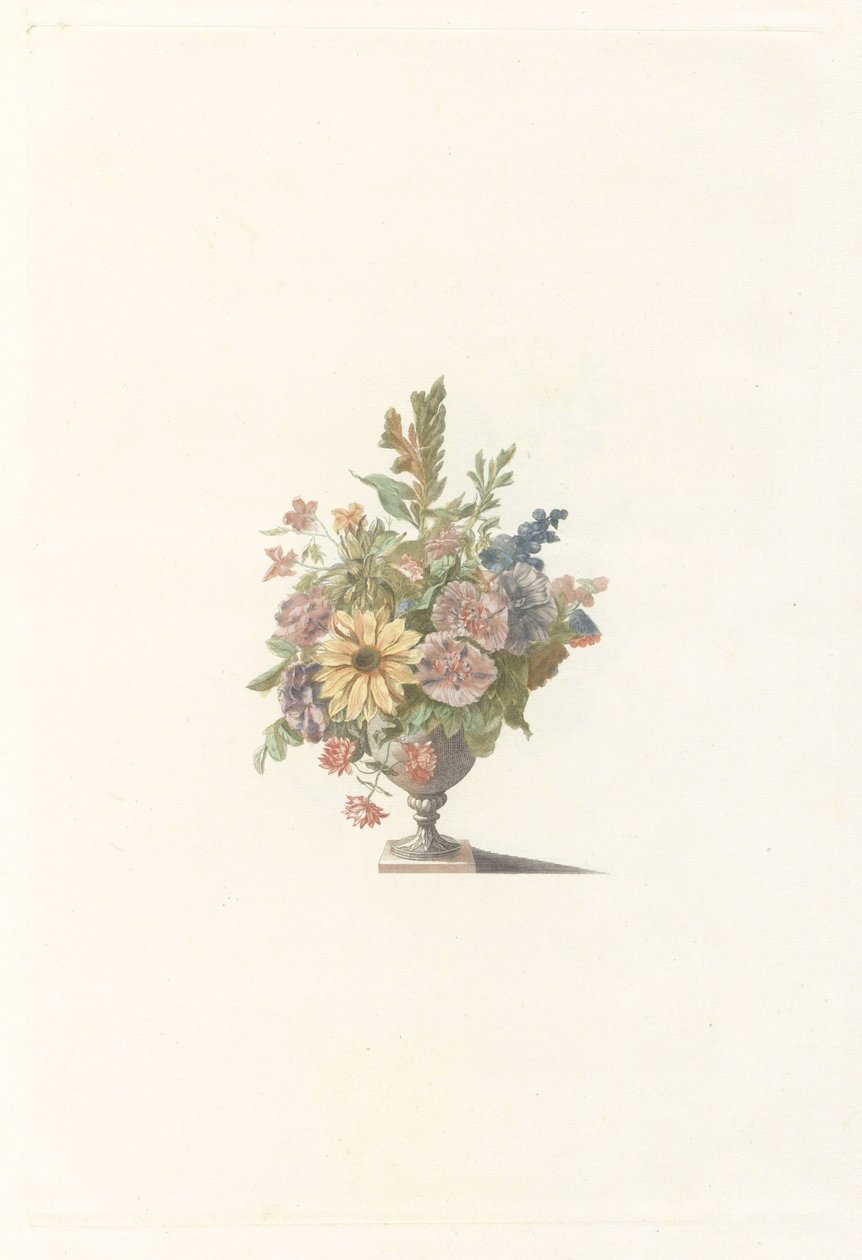 Blomstervase inklusive en solsikke af Anonymous