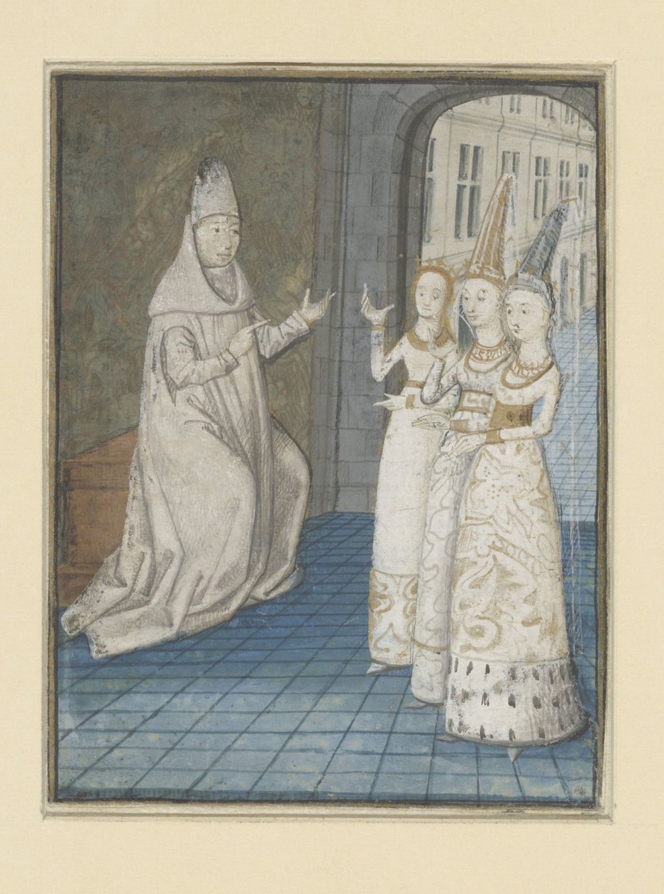 Boccaccio modtager tre kvinder The Adventures of Noble Men and Women (serietitel) af Anonymous