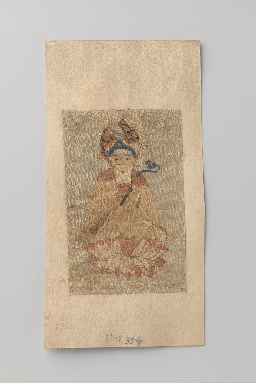 Buddha med ruyi i hånden, siddende på en lotus af Anonymous