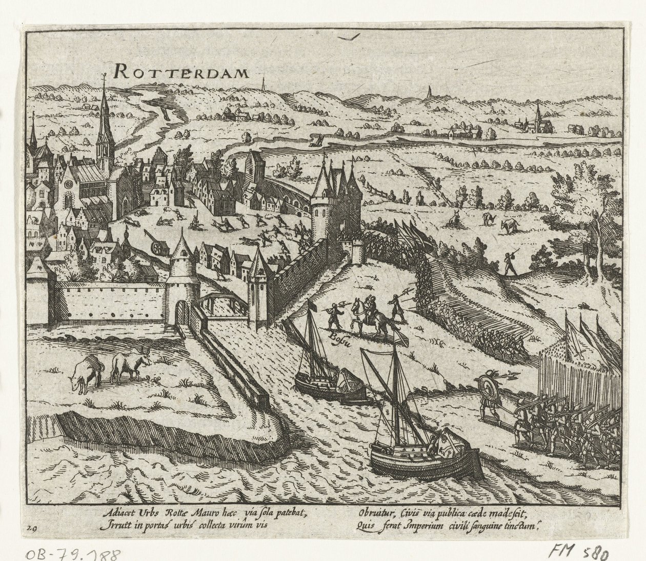 Bossu invaderer Rotterdam, 1572 af Anonymous