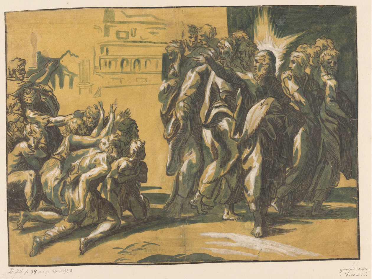 Kristus helbreder spedalske af Anonymous