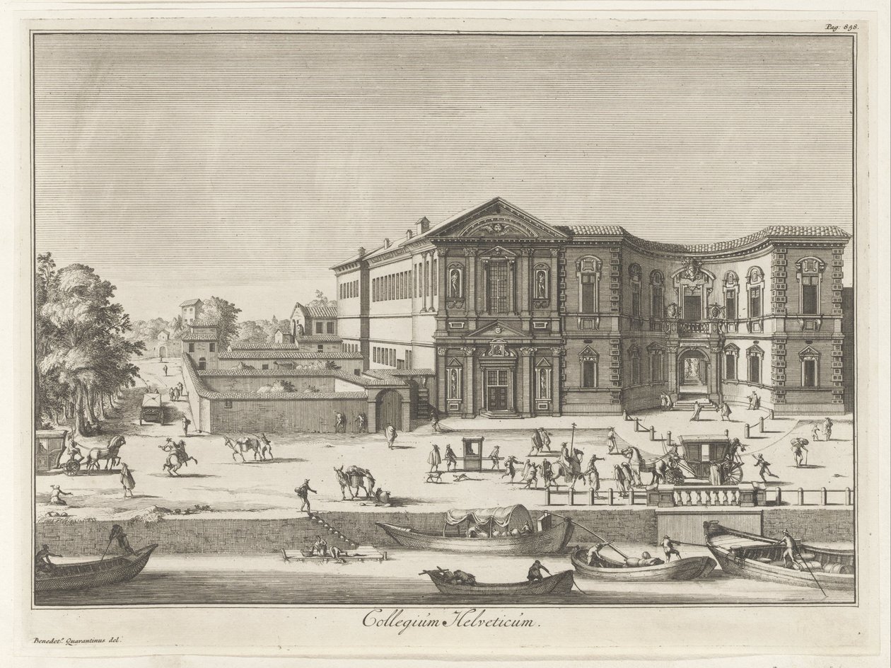 Collegio Helvetia i Milano Collegium Helveticum (titel på objekt) Magesyn of the Italian Buildings (serietitel) af Anonymous