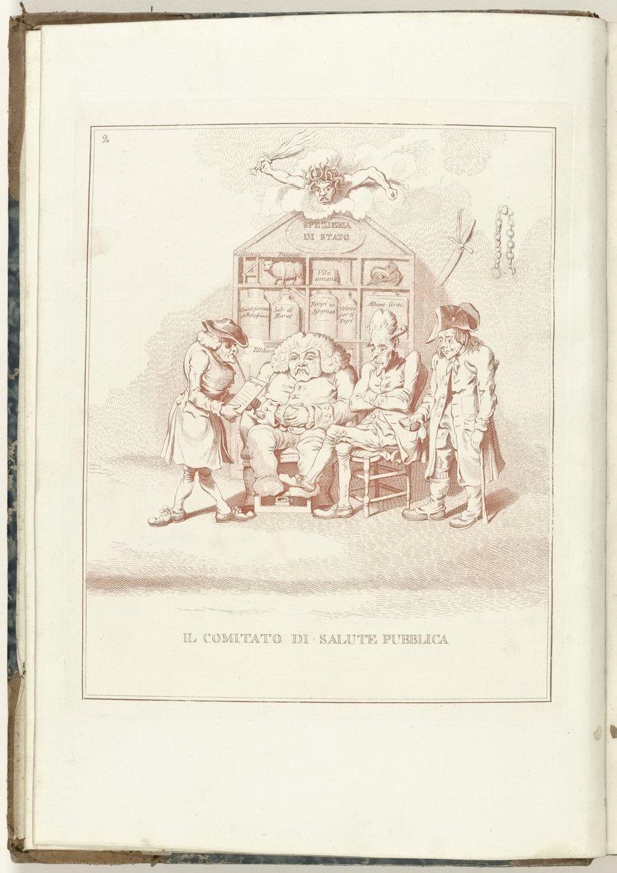 Comité van Algemeen Welzijn, 1795 Public Health Committee (titel på objekt) Regenerate Hollandia (Italiaanse Kopie) (serietitel) Regenereringen af ​​Holland: Specchio til alle regenererede folk (serietitel på objekt) af Anonymous