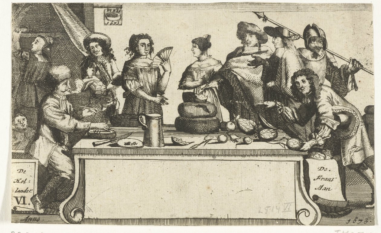 Fra Fransman og Hollander, 1673 Frans-man Hollander / Le Francois L