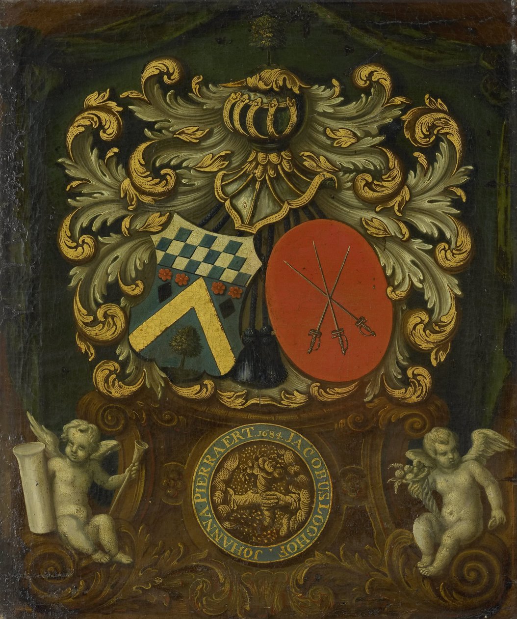 Jacobus Loohoffs og Johanna Pierraerts alliancevåben, 1684 af Anonymous