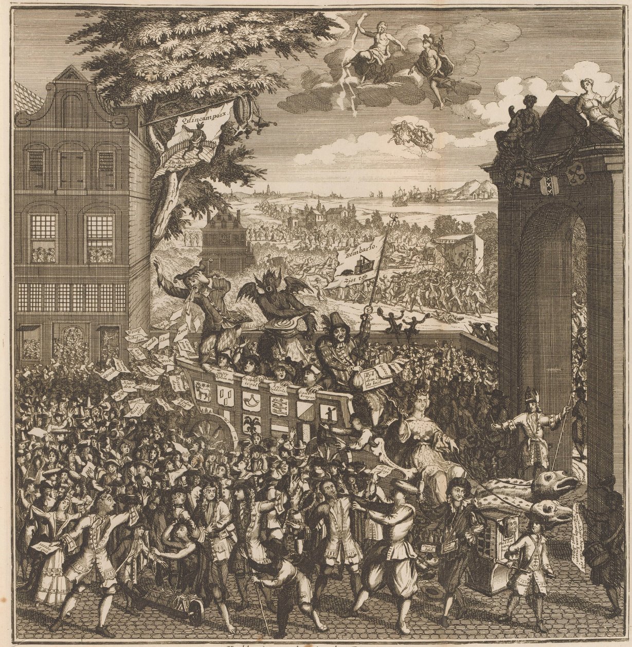 Action-købmændenes messebod, 1720 Action-drengenes Kermis-stall, Schaft-glæde og tristhed, onder 