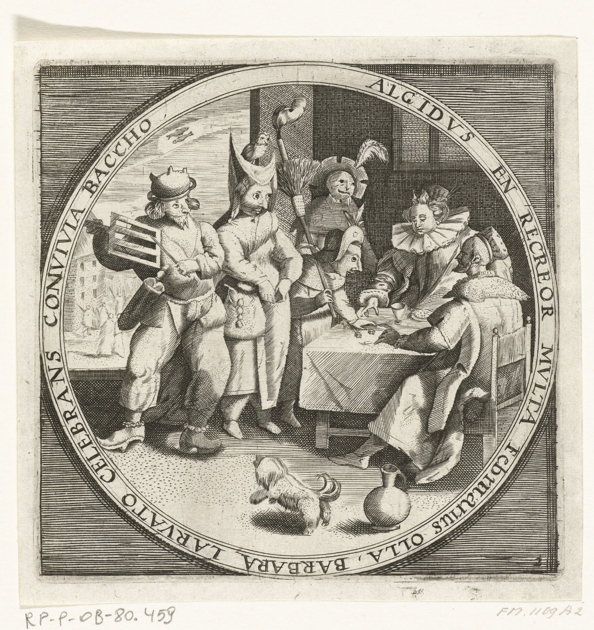 På måneden i februar, Vastenavond, ca. 1600 De tolv måneder af et år billede i scener fra folkelivet (serietitel) Skemaer for de 12 måneder med deres operationer og deres anvendelse på stjernetegnene, opdelt i fire dele af året (serietitel på objekt) af Anonymous