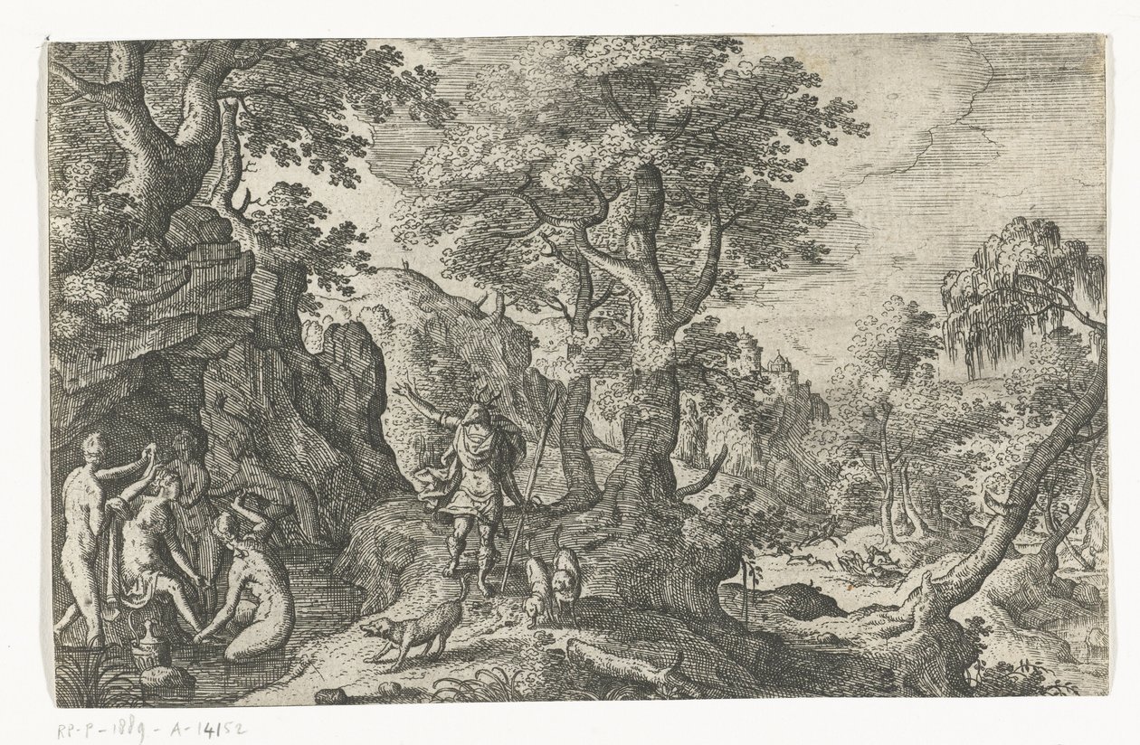 Diana og Actaeon Landskaber med mytologiske og bibelske scener (serietitel) af Anonymous