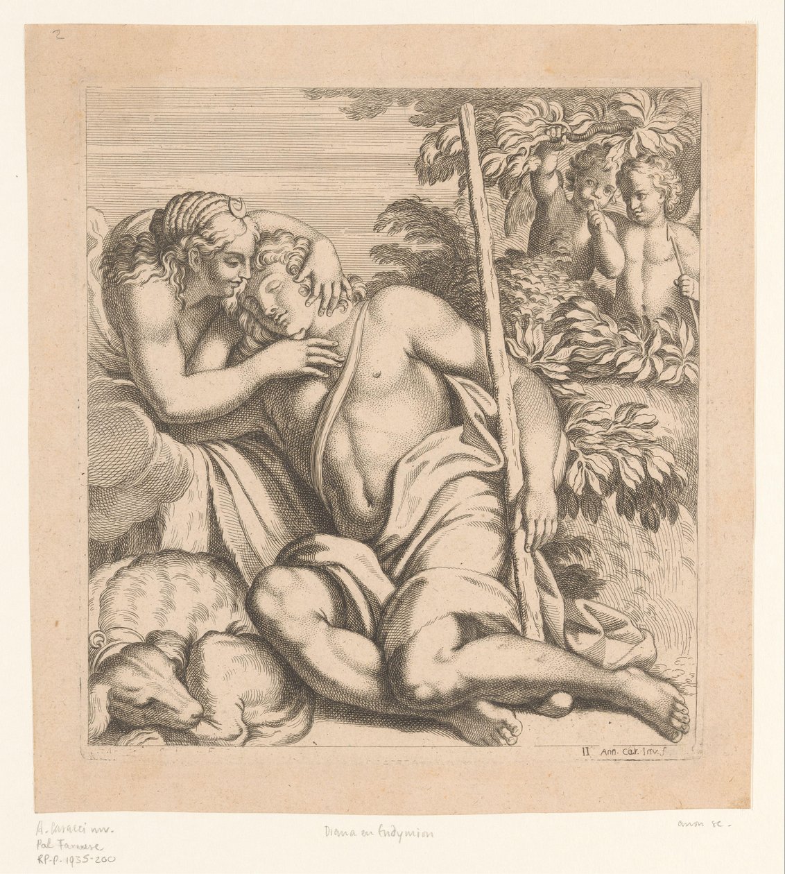 Diana og Endymion Malerier i Palazzo Farnese i Rom (serietitel) af Anonymous