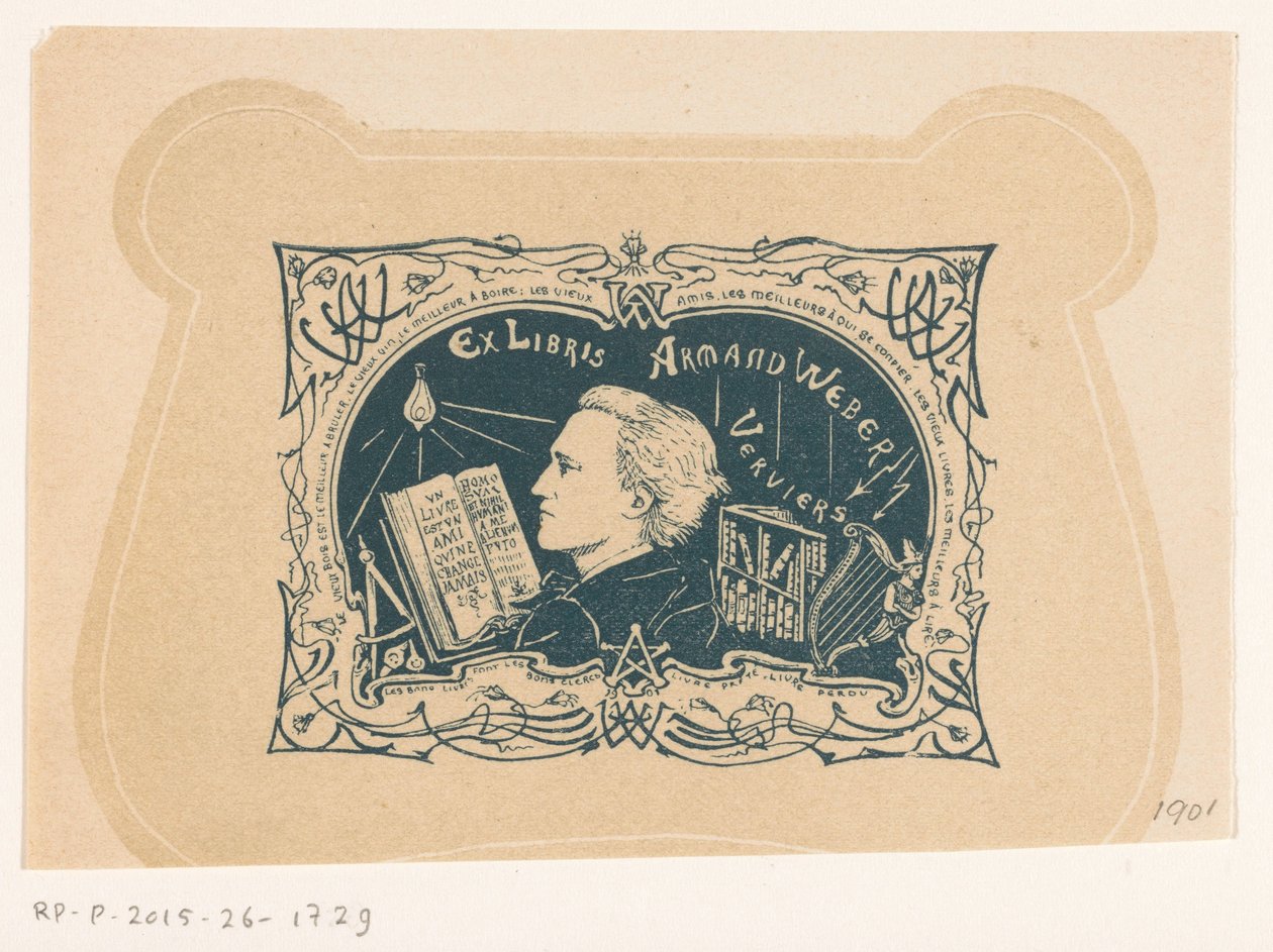 Ex libris af Armand Weber af Anonymous