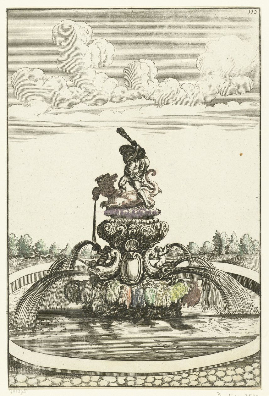Fontein mødte Hercules i Ladon Arkitektur Curiosa Nova (serietitel) af Anonymous