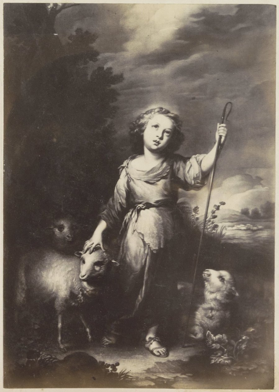Fotogengivelse af (formodentlig) et print af Johannes Døberen som barn af Anonymous