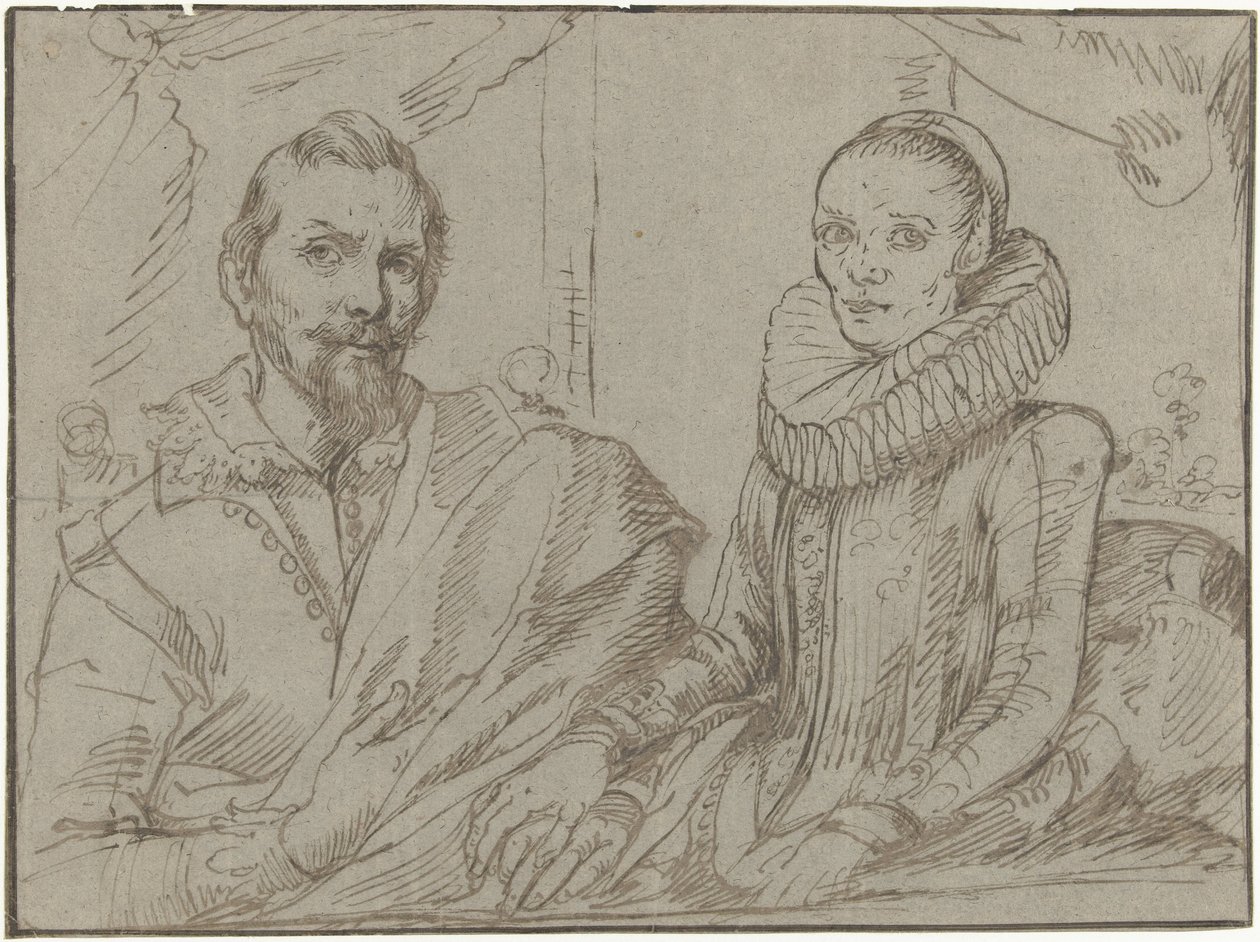 Frans Snijders og hans hustru Margaretha de Vos af Anonymous