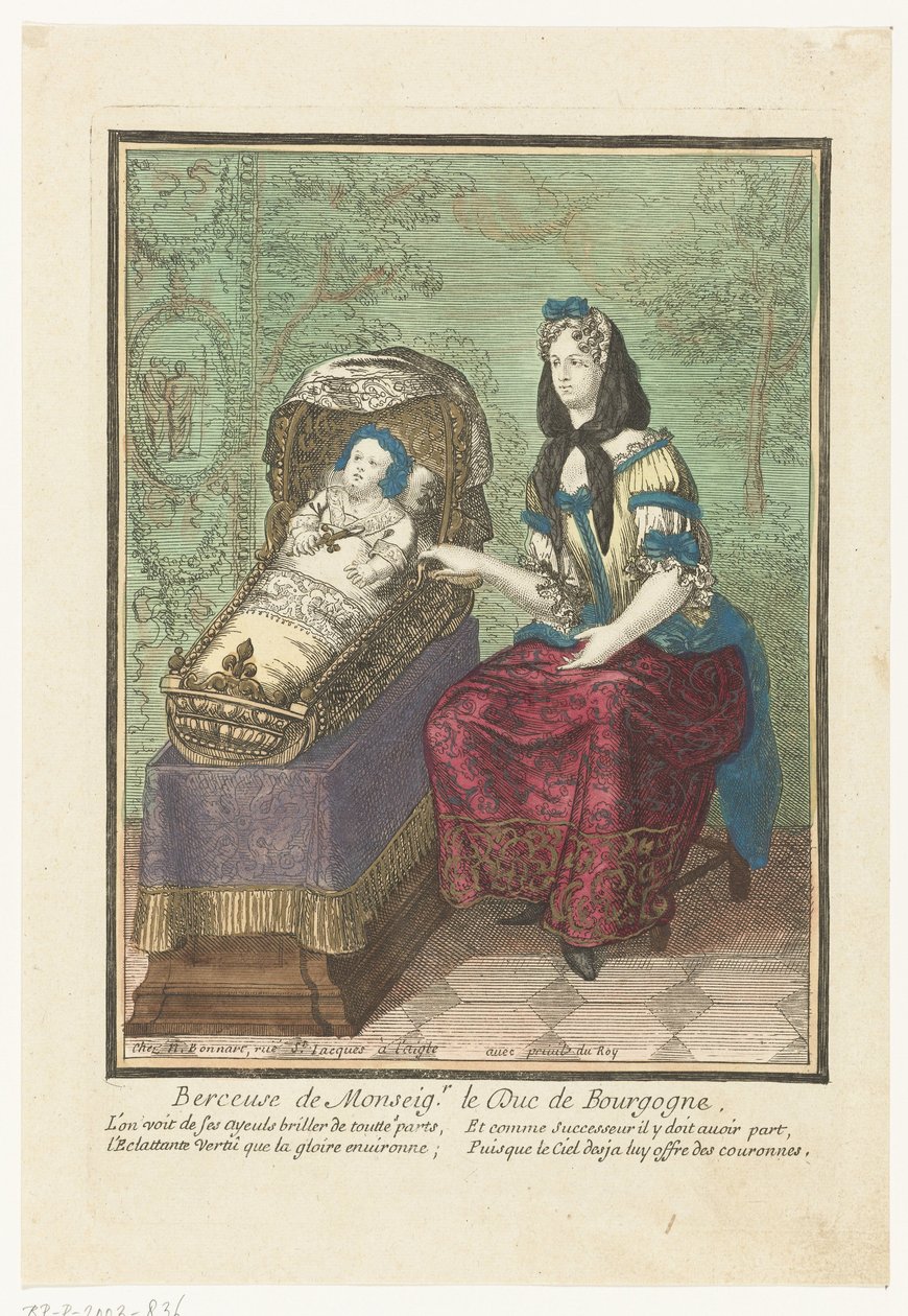 Fransk konge i vugge Berceuse de Monsignor. Le Duc de Bourgogne. (titel på objekt) af Anonymous