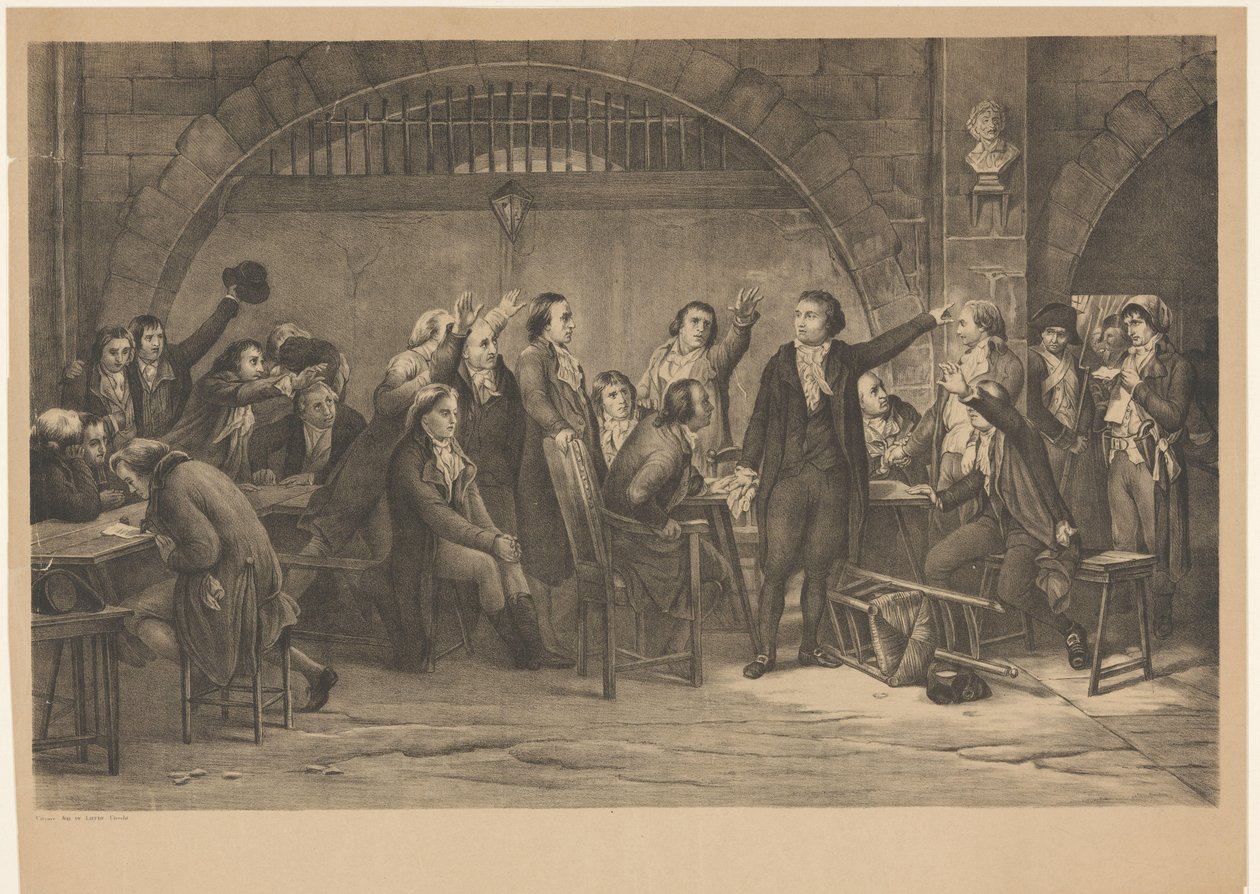 Girondinernes fange 1793 (titel på objektet) af Anonymous
