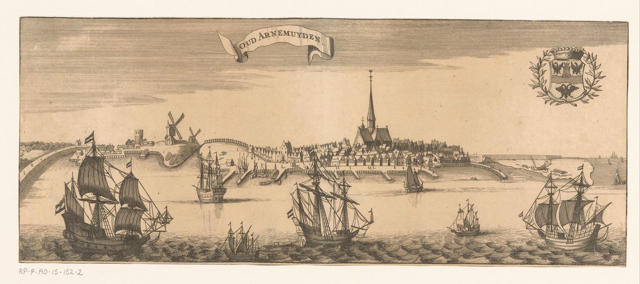 Udsigt over Gamle Arnemuiden Gamle Arnemuyden (titel på objekt) af Anonymous