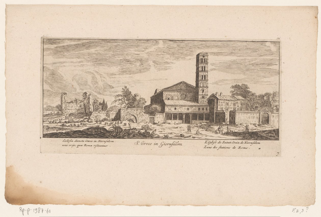 Se på de Santa Croce i Gerusalemme, te Rom S. Croce i Gierusalem / Det Hellige Kors Kirke i Jerusalem en (...) / L