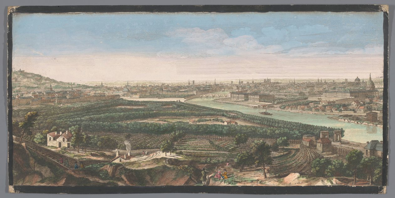 Udsigt over byen Paris set fra landsbyen Chaillot Generelt billede af byen Paris, pris de la hauteur du landsbyen Chaillot (titel på objektet) af Anonymous