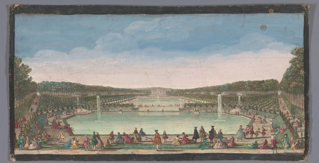 Udsigt over Château de Marly Vue du Chateau de Marli-prisen du bas du grand parterre (titel på objekt) af Anonymous