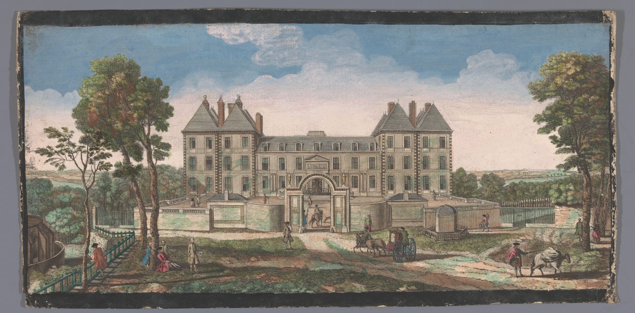 Udsigt over Château de Saint-Maur Vûe du Chateau Royal de Saint Maur (titel på objekt) af Anonymous