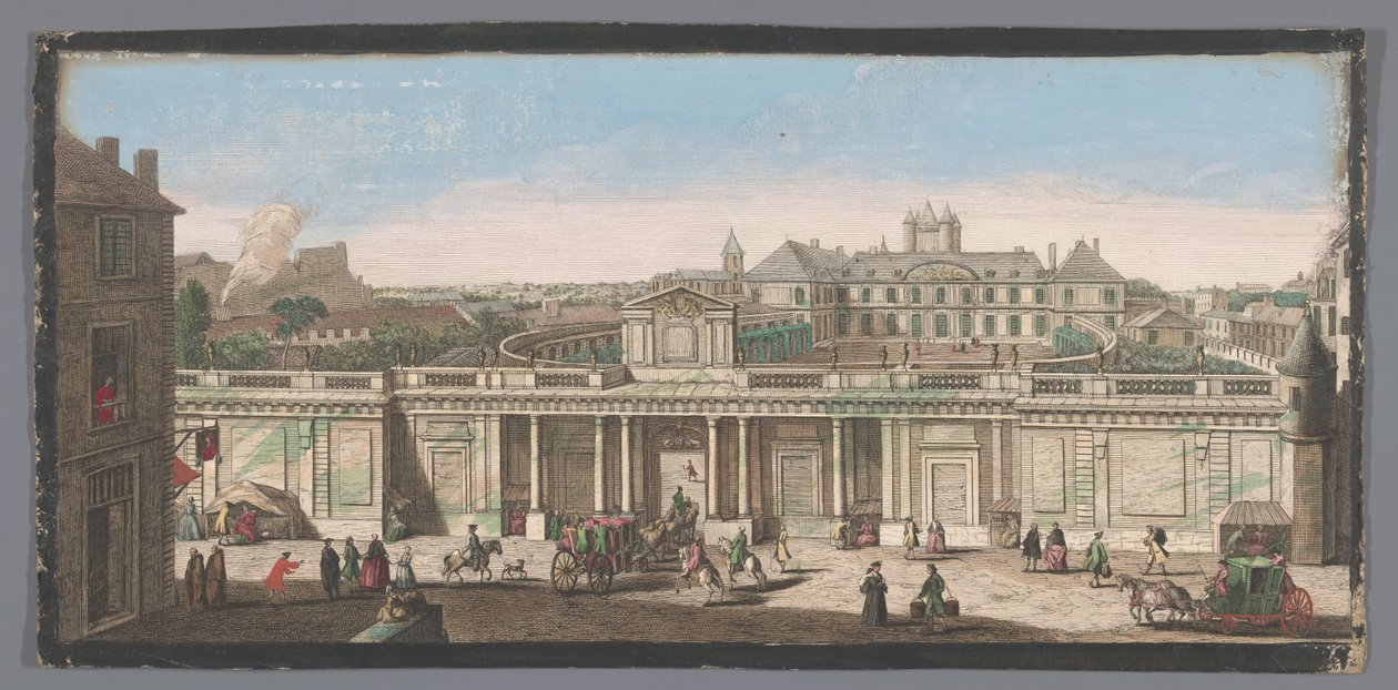 Udsigt over Palais du Temple i Paris Udsigt over Palace of the Knights of Malthe (titel på objektet) af Anonymous