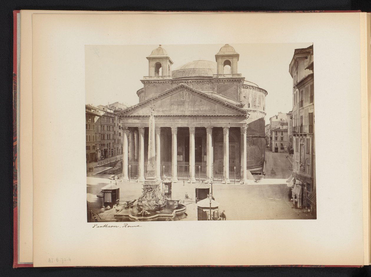 Udsigt over Pantheon i Rom, Italien Pantheon. Roma (titel på objekt) af Anonymous