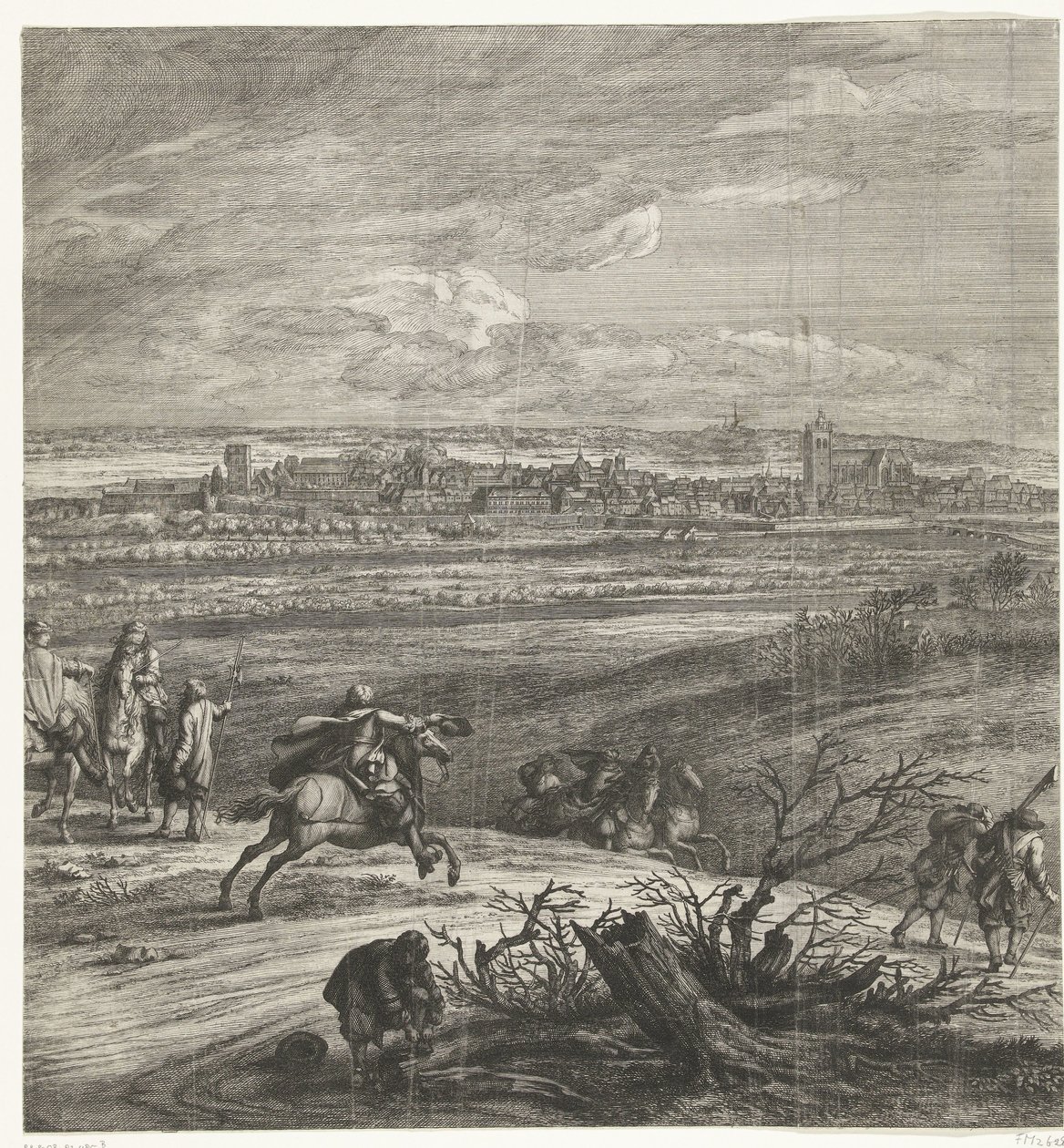 Den franske hær før Yperen (midterside), 1678 af Anonymous