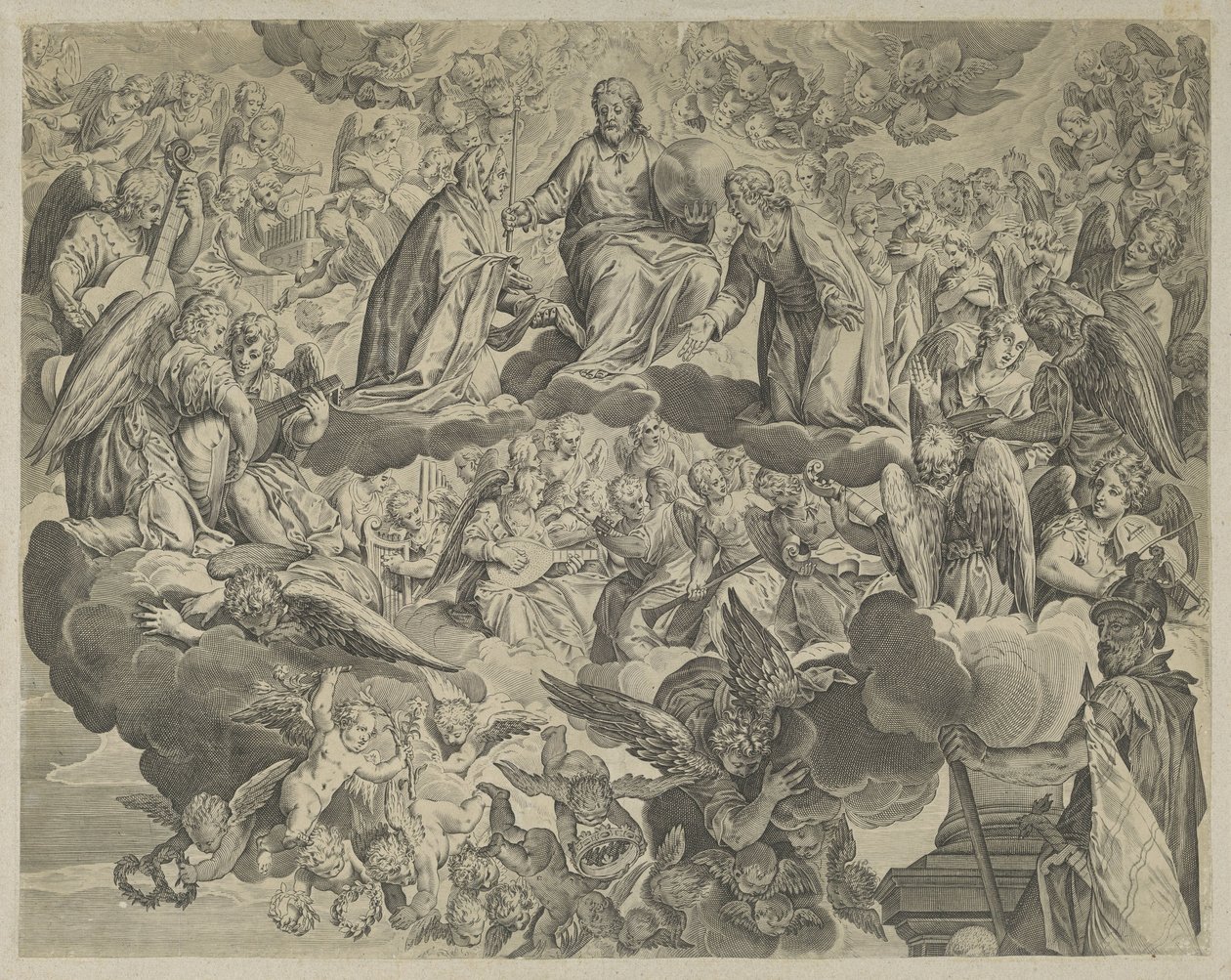 Sankt Justina af Padovas martyrium (øverste halvdel) af Anonymous
