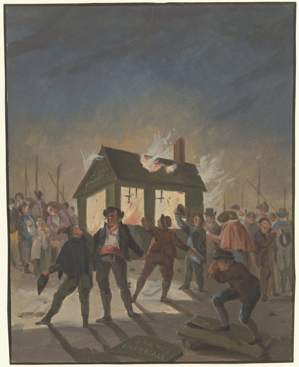 Afbrændingen af ​​toldhusene i Amsterdam den 15. november 1813 af Anonymous