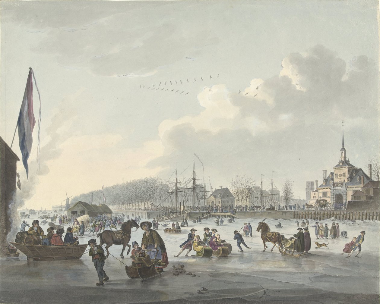 Ice Cream Fun for Rotterdam, ca. 1784 af Anonymous