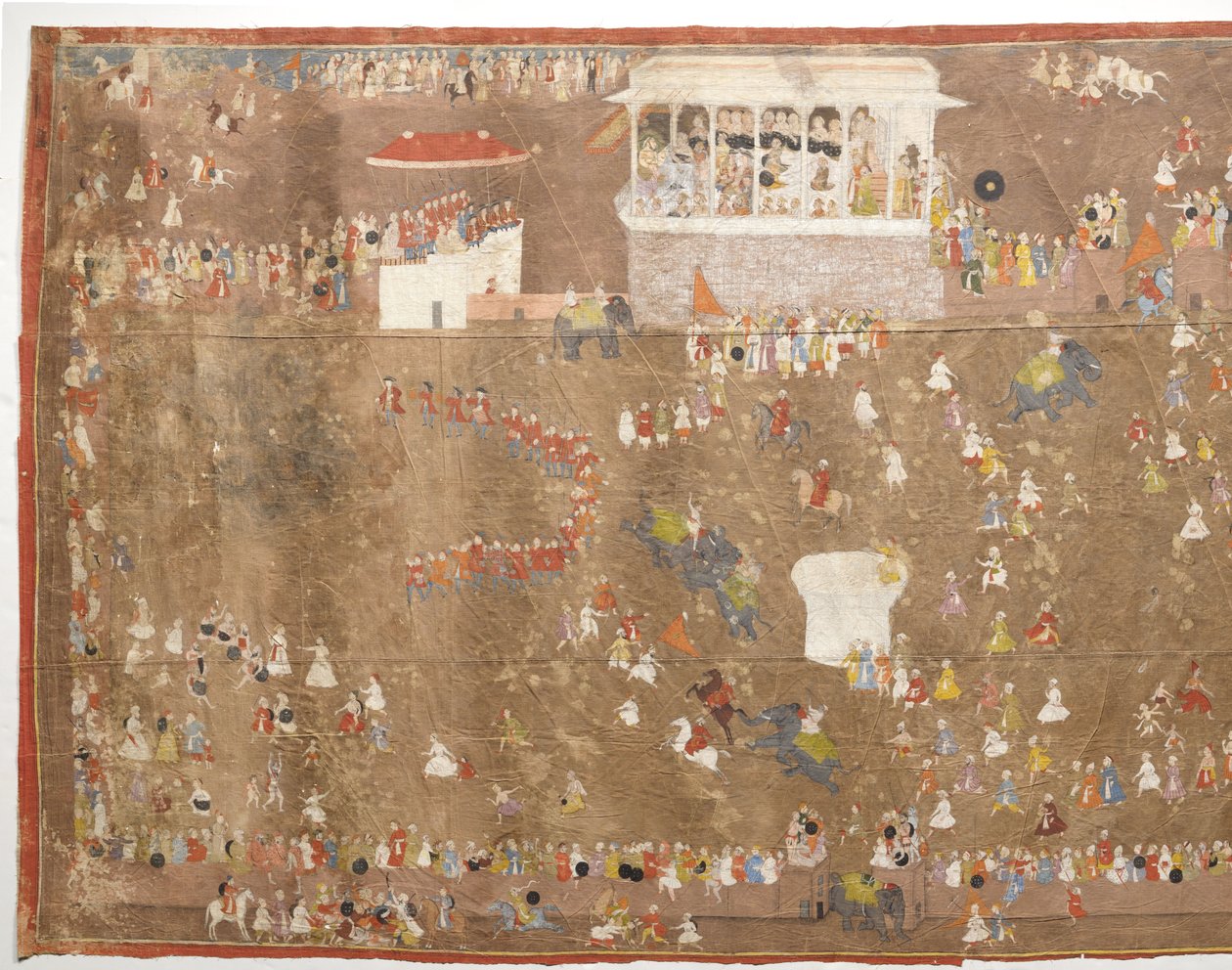 Joan Ketelaars ambassade hos kongen af Udaipur Maharana Sangram Singh fra Udaipur underholder medlemmer af det hollandske østindiske kompagni ledet af Johan Josua Ketelaar i 1711 af Anonymous