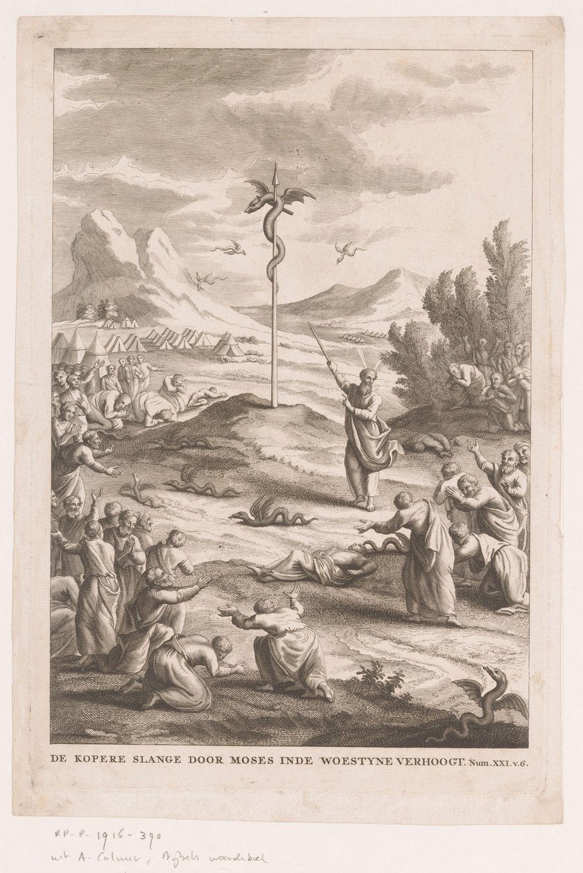 Kobberslang i ørkenen The Copper Serpent af Moses inde Woestyne Increases (titel på objekt) af Anonymous