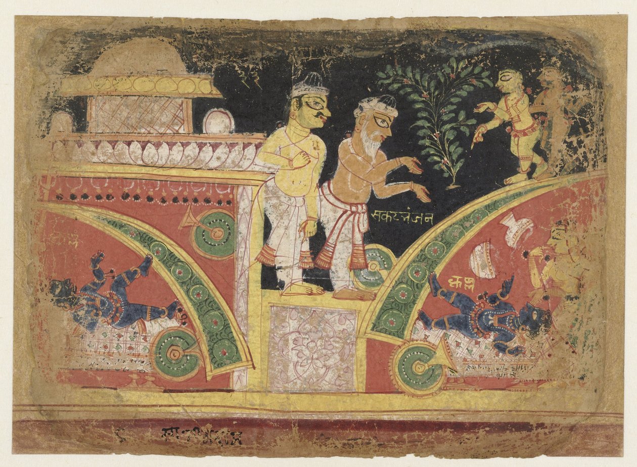 Krishna vælter vognen af Anonymous