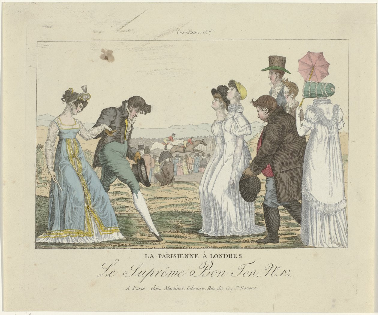Den Højeste Bon Ton. Karikaturer, 1800-1815, nr. 12: Pariseren i London af Anonymous