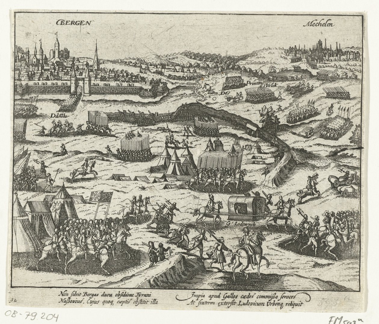 Ludvig af Nassau forlader Bergen, 1572 af Anonymous