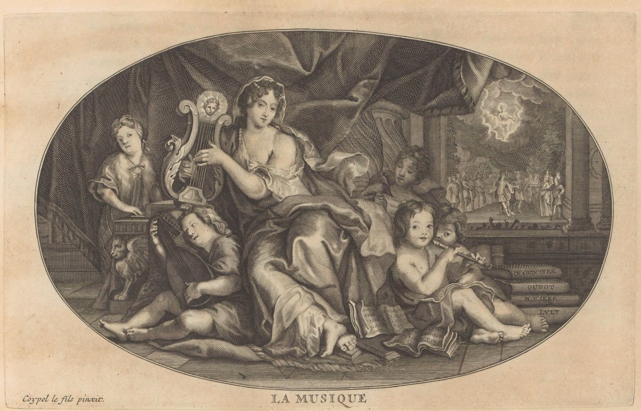 Musik Musik (titel på objekt) Cabinet of Fine Arts, eller Samling af de smukkeste tryk, indgraveret efter de originale malerier (...) (serietitel) af Anonymous